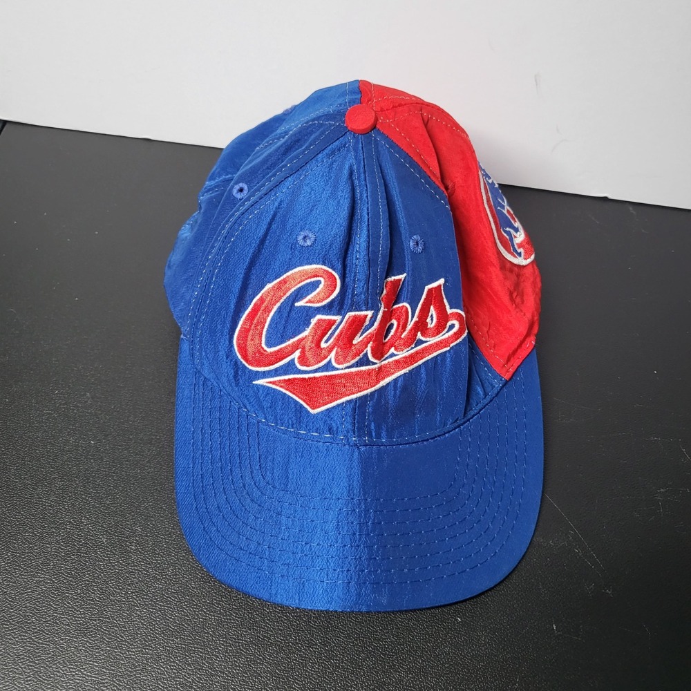 Vintage Starter Chicago Cubs MLB‎ Baseball Cap Snapback Hat Red Blue Nylon - Picture 5 of 8